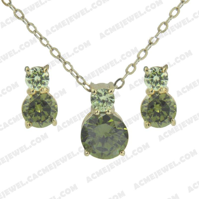 ﻿Jewellery Set 925 sterling silver   Gold 