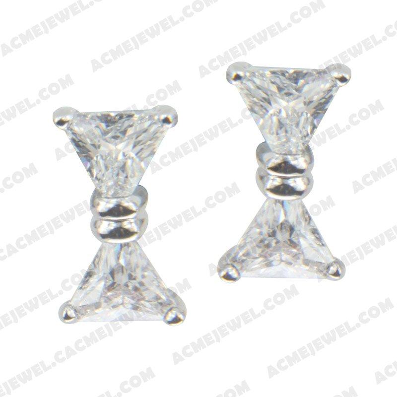 Earrings 925 sterling silver   Rhodium 