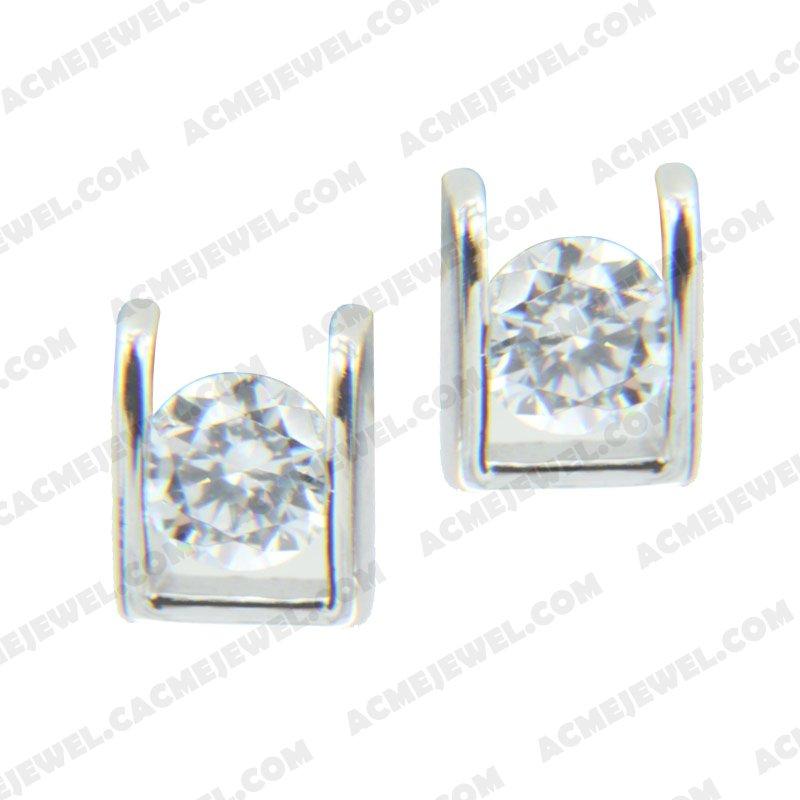Earrings 925 sterling silver   Rhodium 