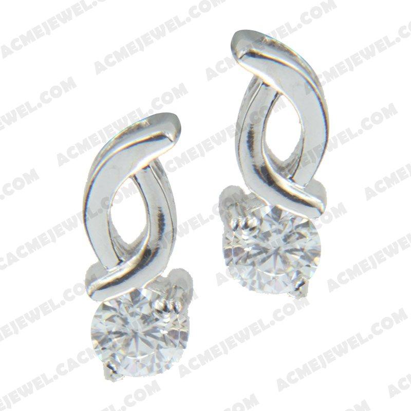 Earrings 925 sterling silver   Rhodium 