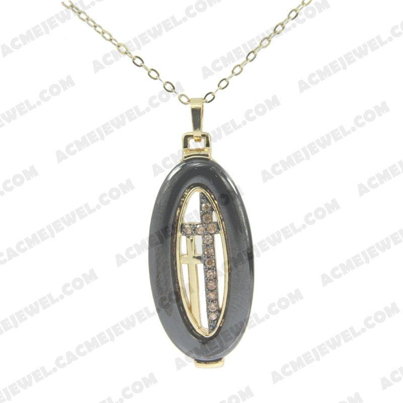 Pendants 925 sterling silver  2-tone Gold and black rhodium