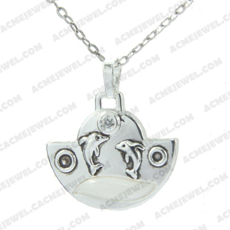 Pendants 925 sterling silver  2-tone Rhodium and black smear