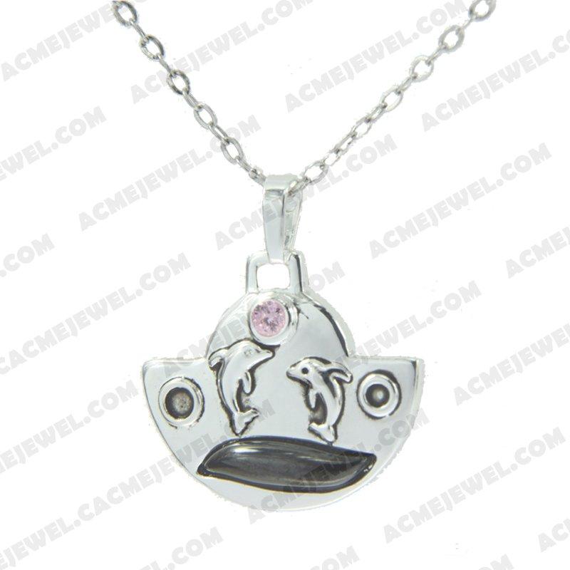 Pendants 925 sterling silver  2-tone Rhodium and black smear