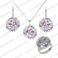   ﻿Jewellery Set 925 sterling silver   Rhodium 