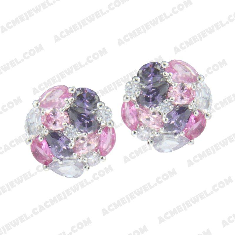 Earrings 925 sterling silver   Rhodium 