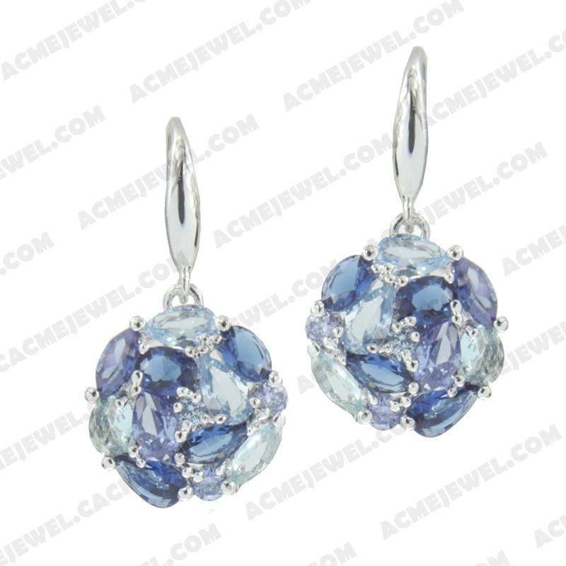 Earrings 925 sterling silver   Rhodium 