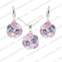   ﻿Jewellery Set 925 sterling silver   Rhodium 