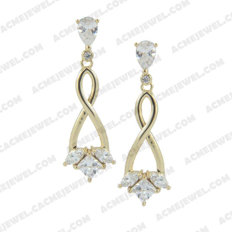 Earrings 925 sterling silver   Gold 