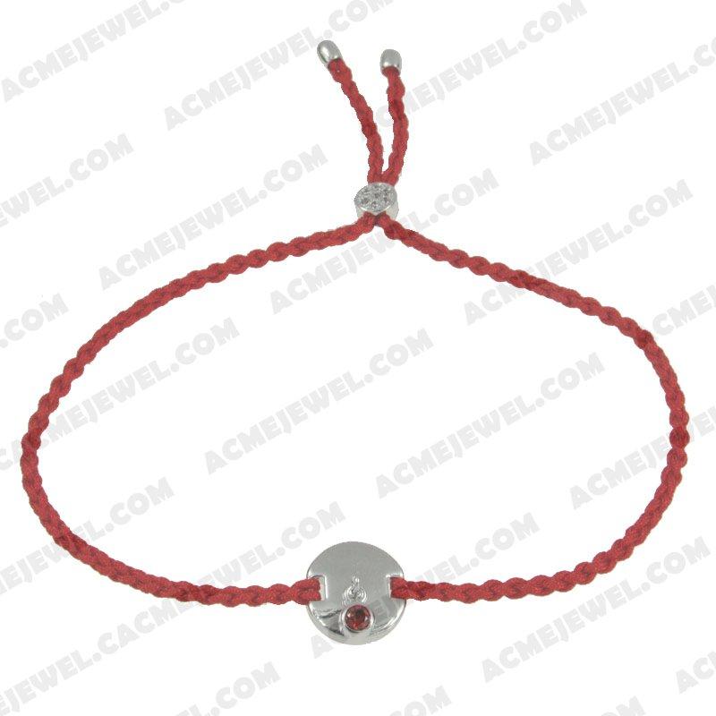 Bracelets & Bangles Cord with 925 sterling silver 2-tone Gold and rhodium Bracelets & Bangles Cord with 925 sterling silver 2-tone Gold and rhodium