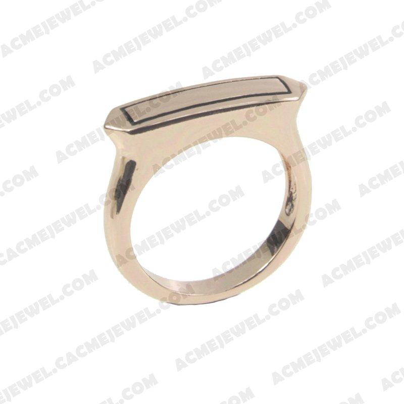 Rings 925 sterling silver  2-tone Rose gold and black smear Rings 925 sterling silver  2-tone Rose gold and black smear